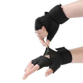 Faxianther Men Women Breathable Mesh Cycling Gloves Non-Slip Lightweight Driving Skating Skateboard Half Finger Gloves Sports Mitts for Riding Mountain Bike Motorcycle Climbing Running Workout