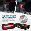 Partsam 4Pcs 6.3" Inch Oval Led Trailer Taillights Stop Brake