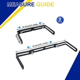 2 Sets Adjustable Universal Mounting Bracket for CB/ham Radio Transceiver & Scanners CB Radio Mount, Adjust from 6.3" to 10.6" in Width