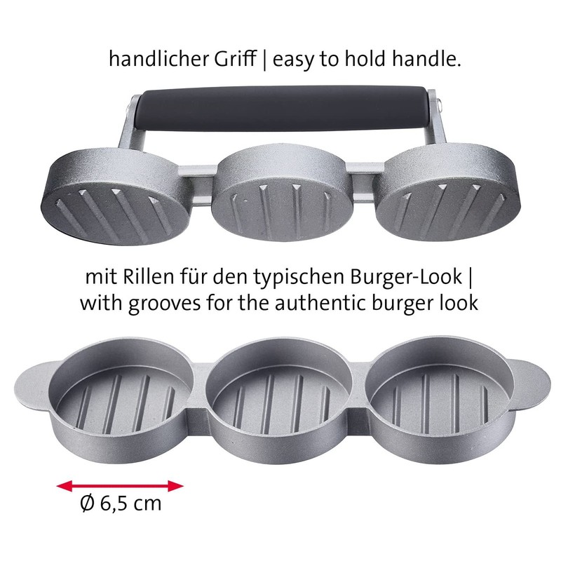 Westmark Mini hamburger maker, shapes 3 mini patties (diameter: approx.