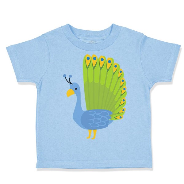 Toddler T-Shirt Zoo Peacock Spread Tail Zoo Funny Cotton Colorful