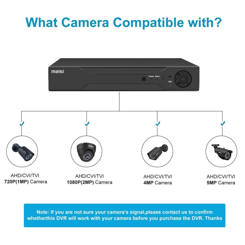 MAISI 8CH CCTV DVR Video Recorder HD 5MP HDMI for