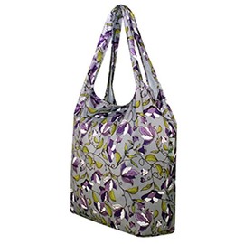 Re-Uz Trendy Folding Reusable Waterproof Carrier Shopper Supermarket Gym Swim Grocery Tote Bag - Botanica