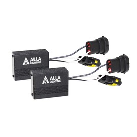 Alla Lighting Plug-N-Play Anti Flickering Warning Error Code Decoder Canceler Capacitor LED Fog Light DRL Kit Harness for H11 (H8, H9) Vehicles