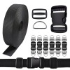 Coobigo 1.25 Inch Buckles Straps Set 6 Yards 1.25 Inch
