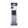 Staedtler Stick 430M Ballpoint Pen Black Pack of 4