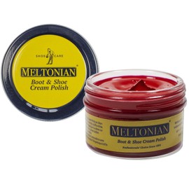Meltonian Cream Shoe Polish - Boot Polish, Leather Shoe Polish Oil Based with Beeswax - Restores & Protects, 60+ Colors, Cardinal Red