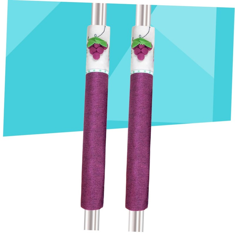 SHOWERORO Refrigerator Handle Covers 2 Pack Floral Pattern Cotton Material