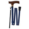 夢ライフステッキ 折りたたみ伸縮型(スリムタイプ) ネイビー -