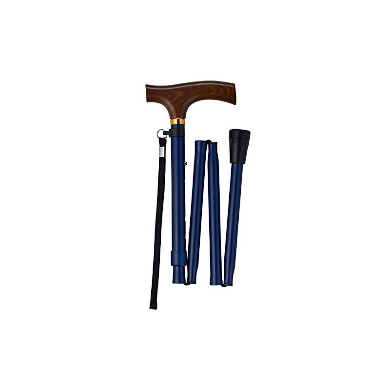 夢ライフステッキ 折りたたみ伸縮型(スリムタイプ) ネイビー -