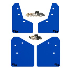RokBlokz Mud Flaps for 2013-2017 Subaru XV Crosstrek - Multiple Colors Available - Mud Guards are Custom Cut and Fit - Includes All Mounting Hardware (Deep Blue with Black Logo)
