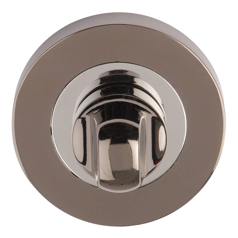 Excel Architectural DH3578 Round Bathroom Turn & Release, Black Nickel/Polished