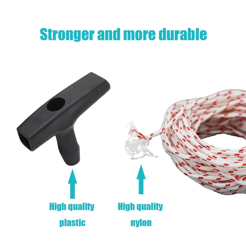 Bopurtotly New Recoil Starter Rope 3-Meter Pull Cord with Starter