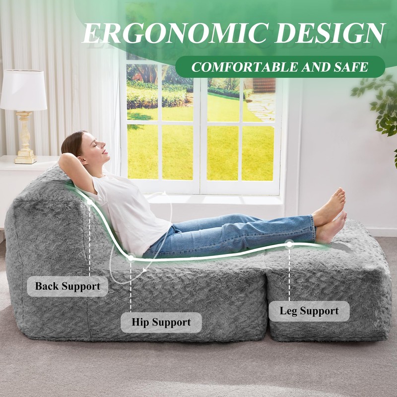 Hobestluk Bean Bag Chair Big Bean Bag Lounger for Adults