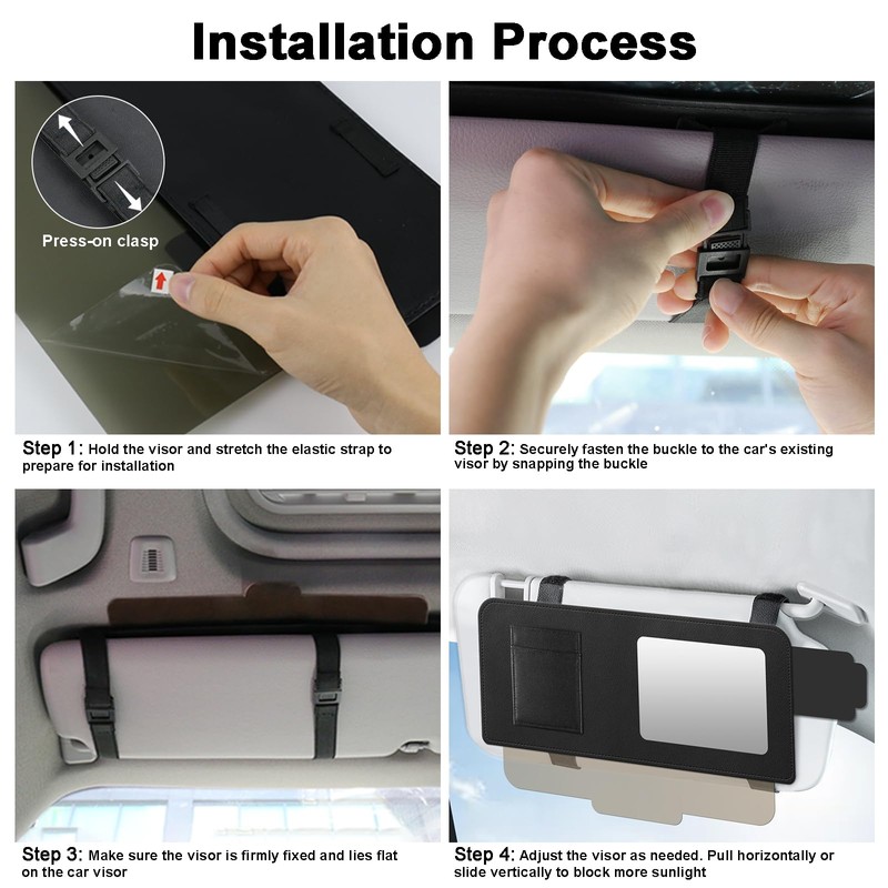 Sun Visor Extender for Car - Adjustable Polarized Car Sun