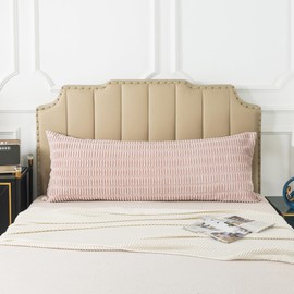 KAIANG Pack of 1 Corduroy Soft Soild Decorative Square Body Pillow Covers Set Cushion Cases Pillowcases for Sofa Bedroom 20 x 54 Inch 51 x 137 cm (Body Size, Coral)