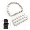 Hamineler 4Pcs 2 Inch Stainless Steel Slide Buckle Adjuster Sliders,