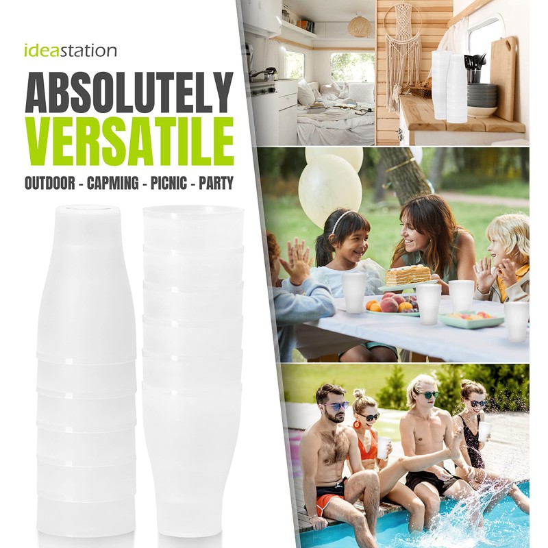 idea-station Plastic Cups 12 x 450 ml - Transparent -