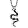 Richsteel Silver Snake Bone Necklaces for Women Men Stainless Steel