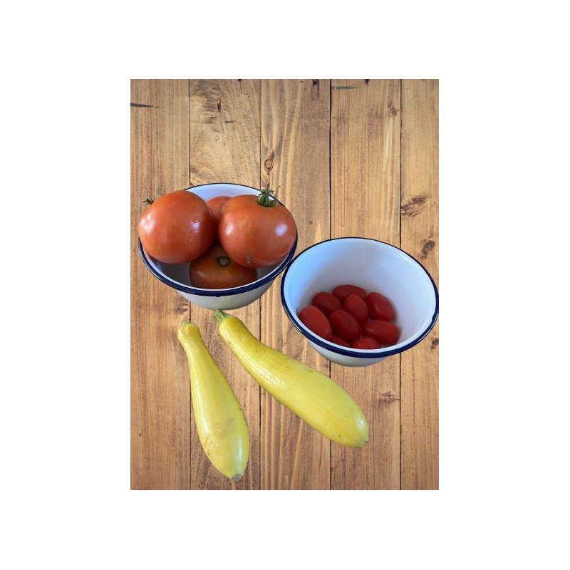 Kitchen Flight Enamelware Nesting Mixing Bowl Set and Colander (6