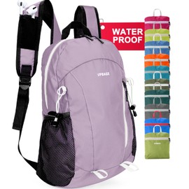 VPBAGE 15L Waterproof Hiking Daypack, Small Backpack Travel Outdoor, Lightweight Day Pack with Tool Loops