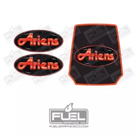 Briggs & Stratton Ariens Riding Lawnmower Premium Hood and Steering Wheel Vinyl Decal Set
