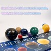 Handcrafted Solar System Model 9 Planets Natural Gemstones Sphere –