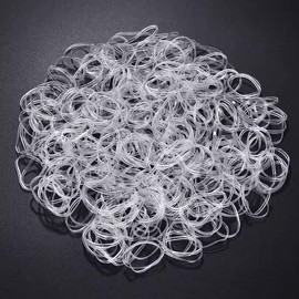 Mini Rubber Bands Clear Elastic Rubber Bands Small TPU Ties (Dia 0.8'')