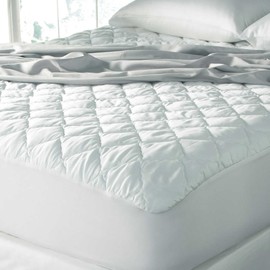 Tommy Bahama 400TC Triple Protection Waterproof Mattress Pad (White, Queen)