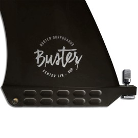 Buster Surfboards SUP Single Fin US Box - Stand Up Paddling Centre Fin with Screw as Replacement Fin for Hardboards and Inflatable Boards US Box Standard (Black)