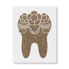 Tooth with Flower Crown Stencil - Stencils for Wood, Wall