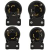 AC WORKS® 30A 125/250V NEMA L14-30P 4-Prong Locking Right Angle