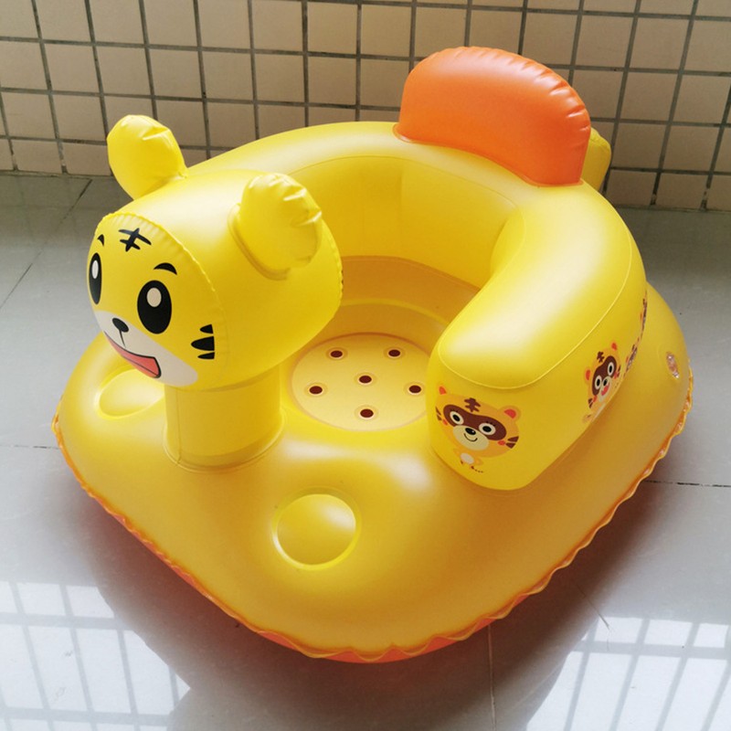 Inflatable Toddler Chair Cartoon Animal Skin Friendly PVC Soft High