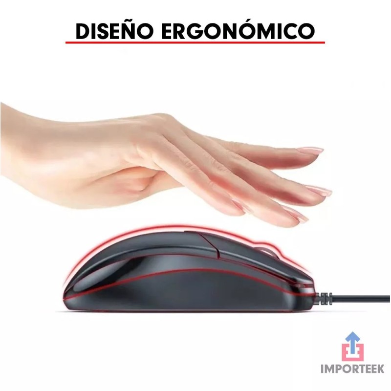 Importeek 20pz Mouse Optico Alambric Usb Ergonomico Portatil Pc Laptop