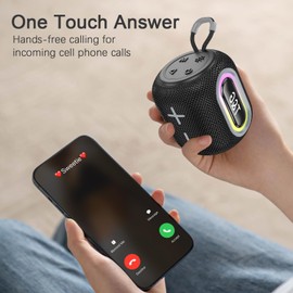 Portable Wireless Speaker, Wireless Mini Subwoofer with Multi LED Light Dynamic ModesTWS, FM/TF Card/U Disk, Connect Mobile Phone/Computer/TV for Outdoor Travel Home Dormitory Party Black A9131