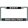 EMT Emergency Medical Technician Chrome License Plate Frame