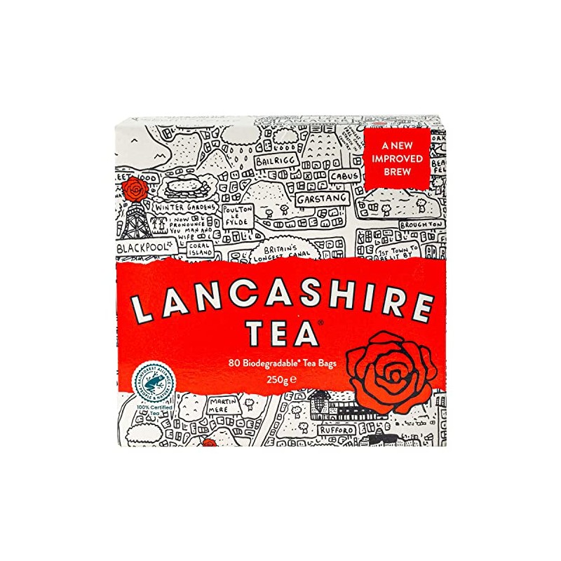 Lancashire Black Team 80 Tea Bags, 250g