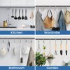 Chrome Shower Curtain Hooks Rings，Double Sided Shower Curtain Hooks Rust