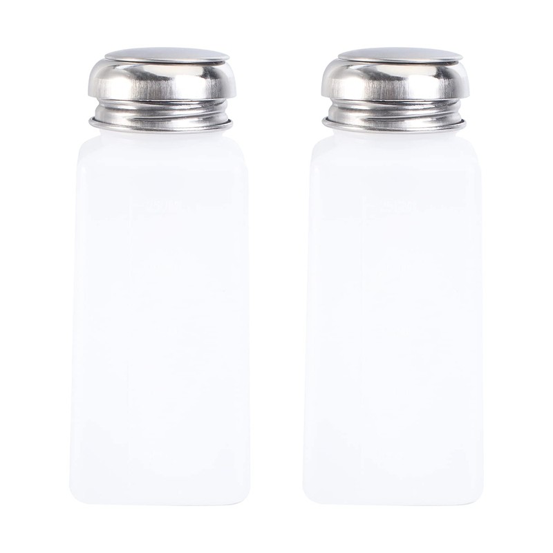 ULTECHNOVO 2Pcs Drücken Alkoholspender Leer Abschließbare Antistatische Push-Down-Pumpe Flaschen Platz