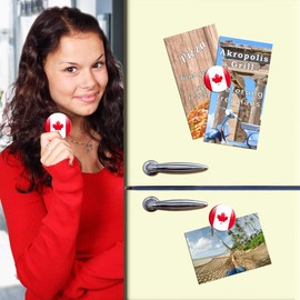 Canada Flag Fridge Magnet Country Flags Travel Souvenir Canada Fridge Magnet Strong Large 50mm