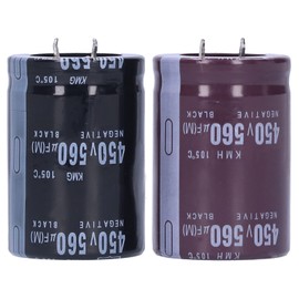 2Pcs Aluminium Electrolytic Capacitor 450V Capacitor 560μF 450V 105℃ Energy Storage Component for Audio Equipment