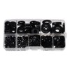 Fudeshe 550Pcs Flat Washers Assortment Kit,Black Durable M2 M2.5 M3
