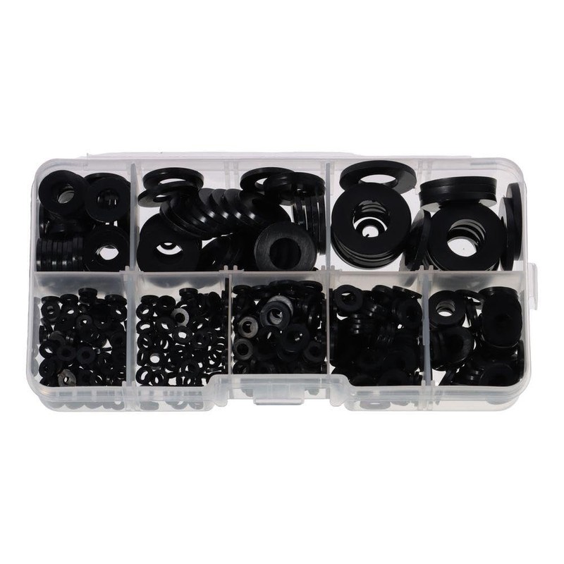 Fudeshe 550Pcs Flat Washers Assortment Kit,Black Durable M2 M2.5 M3
