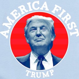 CafePress America First Trump Body Suit Cute Infant Bodysuit Baby Romper Sky Blue