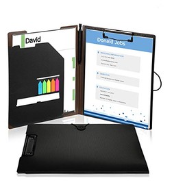 Clipboard Folder File Padfolio Clipboard Storage, Kakbpe Bussiness Letter Size Padfolio with Pockets and Card Slots