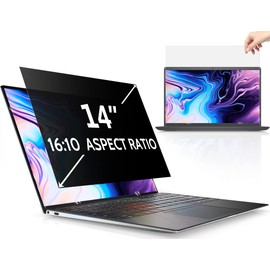 14 Inch Laptop Privacy Screen Compatible with Lenovo Hp Dell Acer Asus Thinkpad Envy Xps Computer 16:10 Aspect, Removable Anti Glare Blue Light Filter Protector, Peslv 14inch Monitor Security Shield