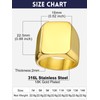 Bandmax Stainless Steel Gold Band Ring for Women Men Simple