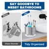GFWARE Silver Toothbrush Holders for Bathrooms Countertop Organizer - Kids