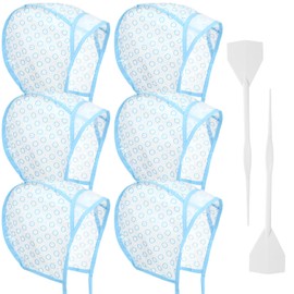 6Pcs Hair Highlight Cap Kit, Hair Coloring Highlighting Dyeing Cap with Plastic Hooks Dye & Frost Your Hair Easily, Dyeing Hair Hairdressing Tool