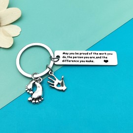 Midwife Appreciation Gift Obstetrician Thank You Keyring OB-Gyn Maternity Nurse Appreciation Jewelry Gynecologist OB Doctor OB Student Graduation Retirement Employee Coworker Farewell Gift